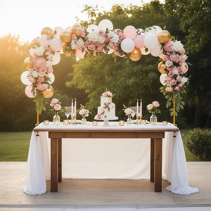 Table Balloon Arch Stand with Clamps – Party Decoration Frame for Weddings & Birthdays