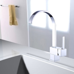 Basin Mixer Tap Curved Neck Faucet -Kitchen Laundry Bathroom Sink
