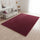 230x160cm Large Shaggy Floor Rug Area Carpet – Burgundy Soft Mat for Bedroom or Living Room Comfort