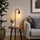 Modern Black Table Lamp Desk Light – Timber Base Bedside Lighting for Bedroom or Study