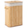 72L Wood Bamboo Laundry Hamper with Lid & Removable Liner Bag