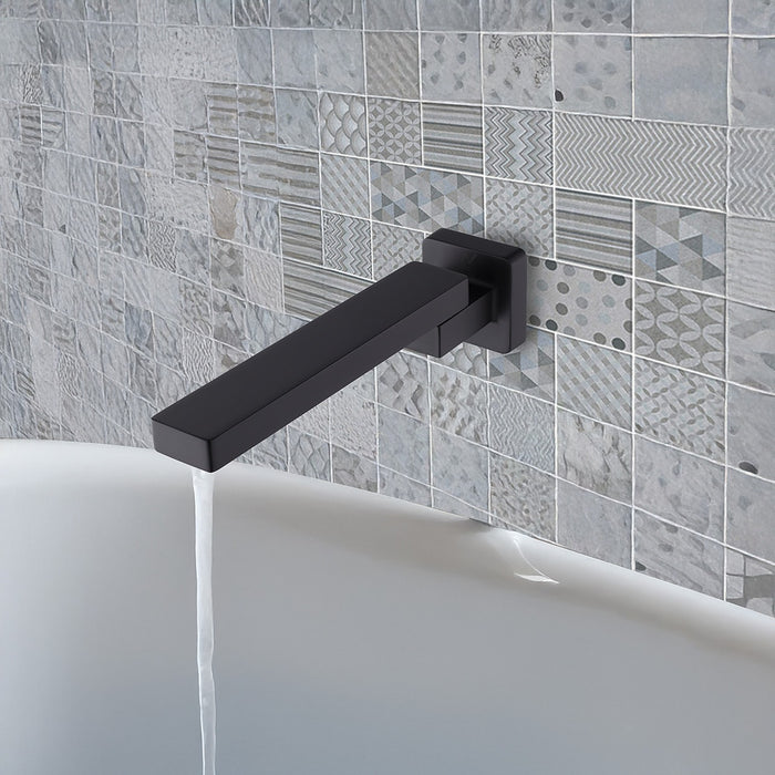Bath In Wall Swivel Spout in Black Finish
