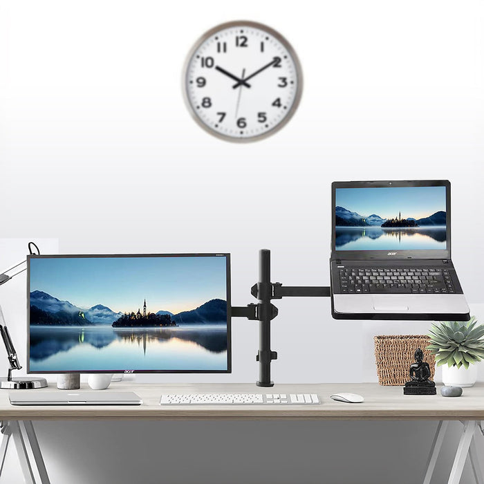 Monitor Mount & Laptop and Tablet Shelf Stands Holders Adjustable Workspace Arm