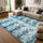 200x300cm Large Floor Soft Blue Fluffy Rug – Modern Area Carpet for Bedroom & Lounge