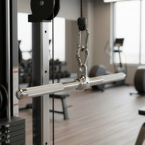 Revolving Straight Bar – Cable Attachment for Tricep, Bicep & Pulley Workouts