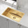 700x450mm Stainless Steel Handmade 1.5mm Sink with Waste in Gold with sand-finish Finish