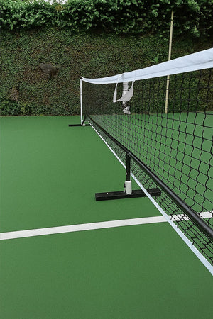Portable 6.7m Pickleball Net Set – Metal Frame with Wheels & Court Lines