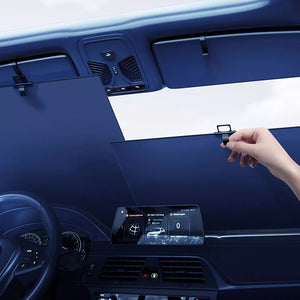 Retractable Car Windshield Sunshade – Telescopic UV Sun Visor for Front Window