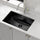 700x450mm Stainless Steel Handmade 1.5mm Sink with Waste in Black with sand finish Finish