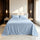 Queen 4 Piece Microfiber Sheet Set Deep Pocket Light Blue