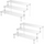 2 Pack 3-Tier Acrylic Display Risers for Perfumes, Collectibles, Cupcakes & Retail Displays