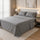 Queen 4 Piece Microfiber Sheet Set Deep Pocket Light Grey