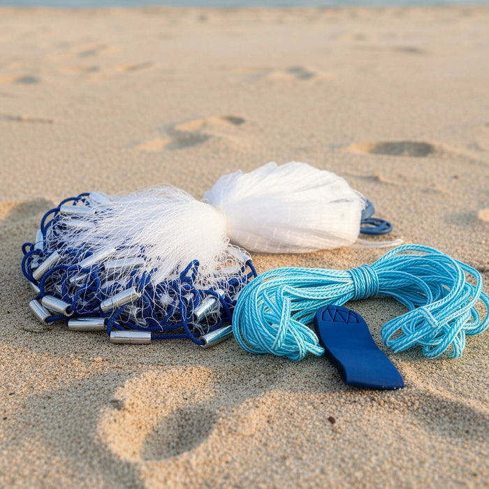 3m Nylon Fishing Cast Net – Quick Throw Mesh with Chain Weights & Drawstring for Easy Casting