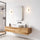 Wall Hung Bathroom Mirror Cabinet with Magnifying Mirror
