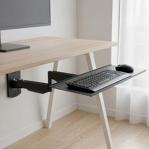 Wall Mount Keyboard Tray – Adjustable Folding Arm Workstation for Home & Office