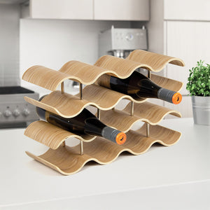 Wooden Wave Wine Rack/Creative Home Grape Wine Holder Shelf Cabinet/Bottle Rack