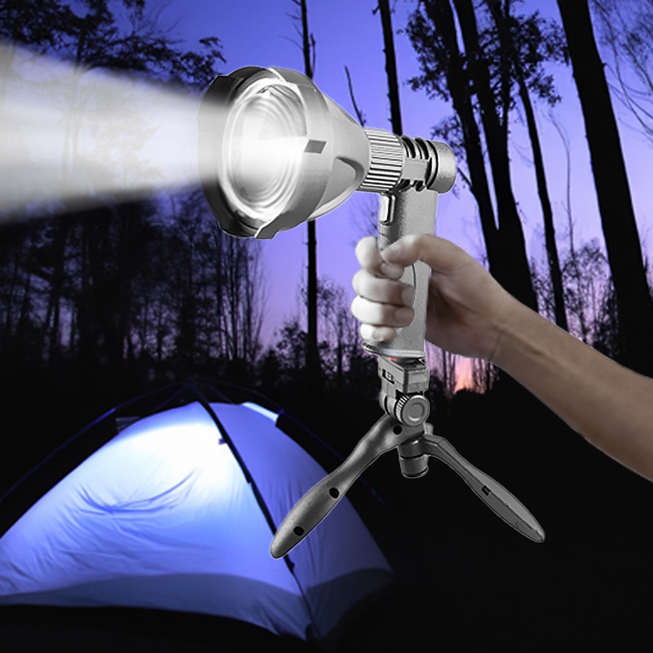 10W Handheld Spot Light Rechargeable LED Spotlight Hunting