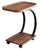 C-Shaped Corner End Table with Wheels Sofa Side Table