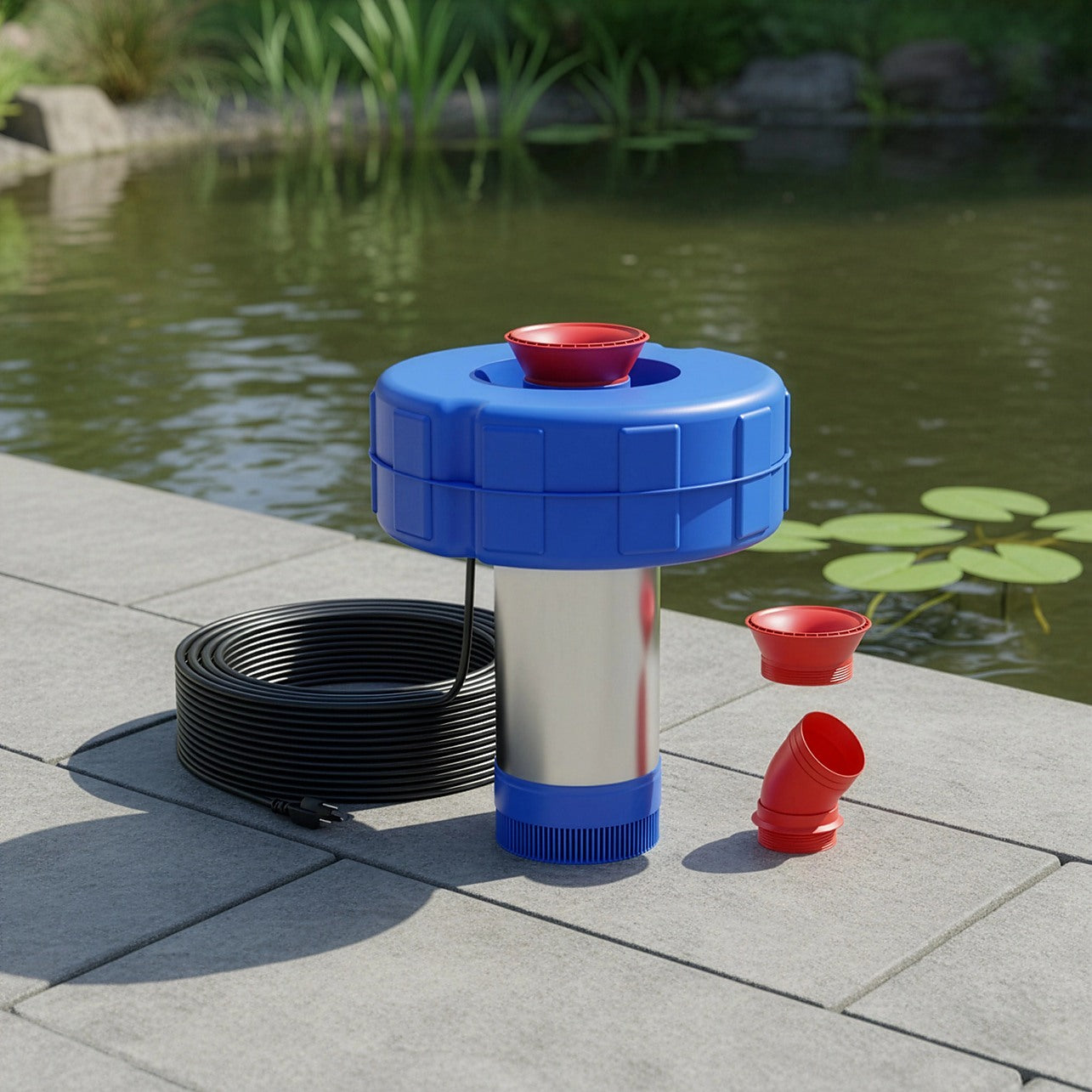 Floting Pump Large Floating Pond Fountain Pump – Outdoor Water Feature & Aerator