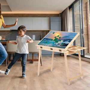 1500-Piece Jigsaw Puzzle Table with Folding Legs – Portable Puzzle Storage & Sorting Board