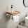 Toilet Paper Holder with Shelf Wall Mounted Bathroom Storage & Display