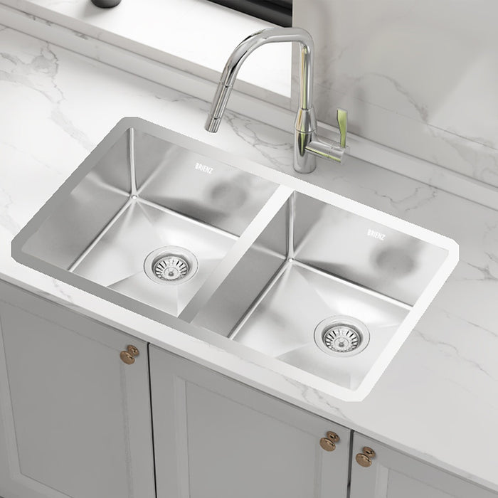 775x450mm Stainless Steel Handmade 1.5mm Sink with Waste in Stainless Steel with brushed finish Finish