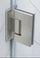 90° Brass Glass Shower Door L-Hinge in Nickel