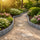 Garden Edging Border 10m 40 Pack Stone-Look PP Plastic Stakes