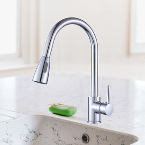  Basin Mixer Pull-Down Tap Faucet -Kitchen Laundry Bathroom Sink in Chrome