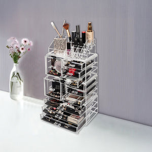 11 Drawers Clear Acrylic Cosmetic Jewellery Luxury Organiser