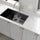 810x450mm Handmade Stainless Steel Sink – Undermount/Topmount with Waste & Black Look