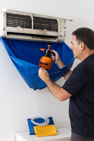 Waterproof AC Cleaning Cover Bag Kit – Leakproof Wash Bag for Wall Units
