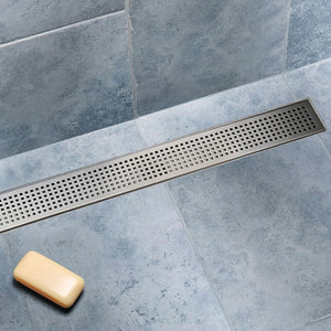 80cm Bathroom Shower Stainless Steel Grate Drain w/ Centre outlet Floor Waste