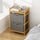 Bamboo Shelf with Storage Hamper – Wooden Organiser Rack with 2 Removable Laundry Bags