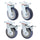 150mm Heavy Duty Plate Caster Wheels Set of 4 1200kg Swivel