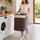 72L Wood Bamboo Laundry Hamper with Lid & Removable Liner Bag