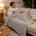 10kg Teddy Fleece Weighted Blanket 150 x 200cm Ultra Soft Sherpa Heavy Blanket Grey for Bed, Sofa & Home Comfort