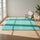 Large Shag Rug – Soft 230x200cm Turquoise Floor Rug with Anti-Slip Backing