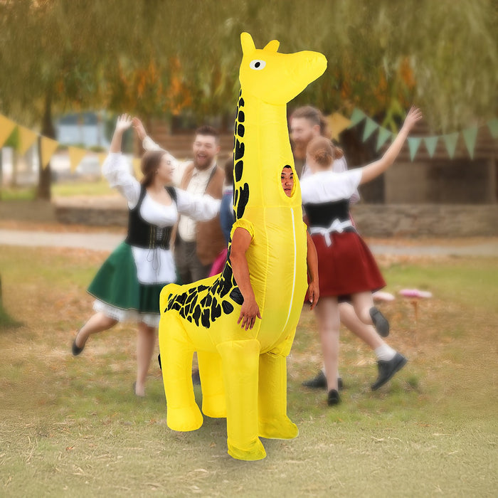 Giraffe Fancy Dress Inflatable Suit -Fan Operated Costume