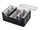 Trading Card Storage Box 4 Row Deck Case Organiser Magnetic Leather