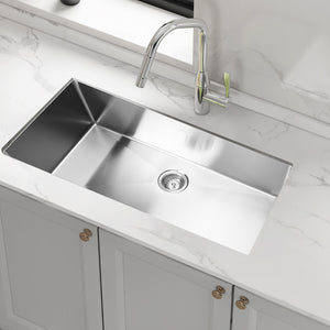 900x450mm Stainless Steel Handmade 1.5mm Sink with Waste in Stainless Steel with brushed finish Finish
