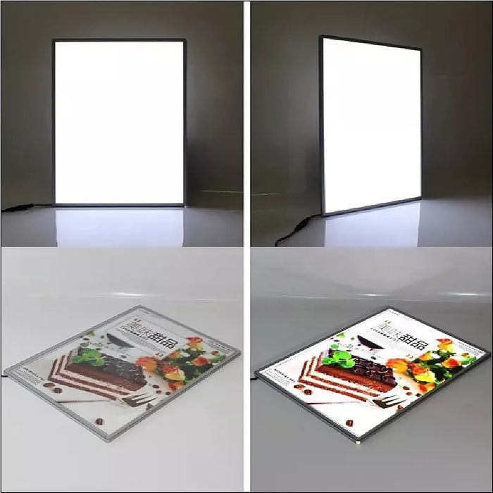 A2 LED Slim Advertising Lightbox Sign Wall-Mounted Poster Board Menu Frame