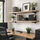 20cm Floating Shelf Brackets – Industrial Metal Shelving Supports 4-Pack in Black