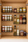 4pc Black Stainless Steel Wall Spice Rack – Kitchen Storage Shelf Set