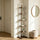 6 Tier Bookshelf Corner Bookcase Storage Rack Black