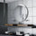 90cm Round Wall Mirror Bathroom Makeup Mirror by Della Francesca - Black