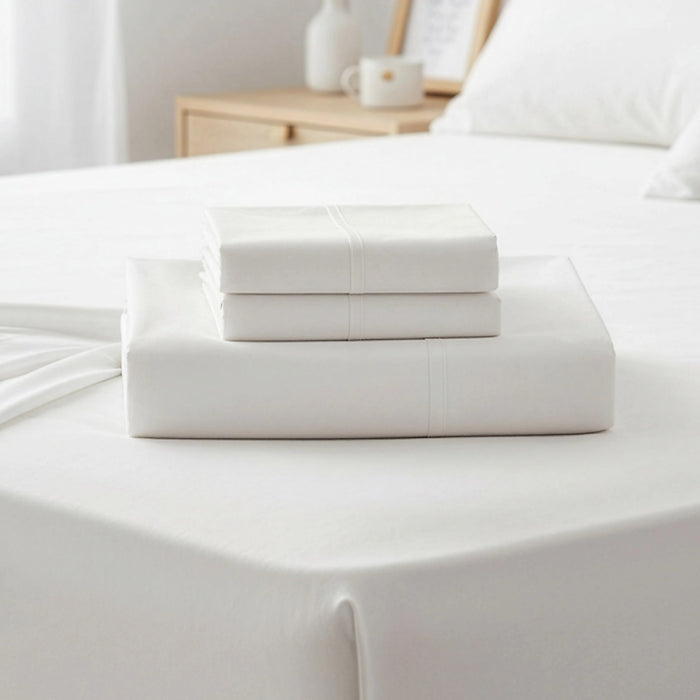 King Bed Sheet Set – Soft 1800 Series Microfibre with Deep Pockets in White
