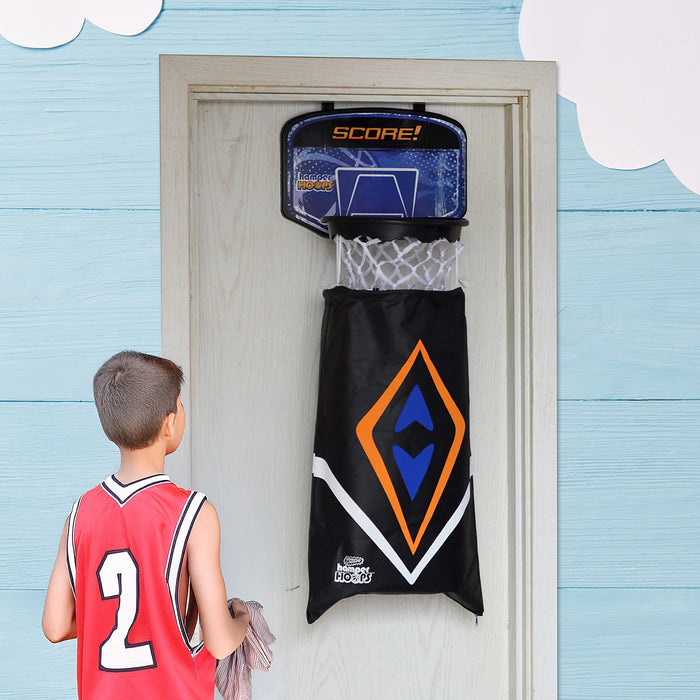 Hamper Basketball Laundry Hoop Hanging Clothes Basket Storage Kids Fun Door Bag