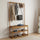 97x168cm Hallway Bench Coat Rack Stand Multifunctional Hall Shelf Entryway