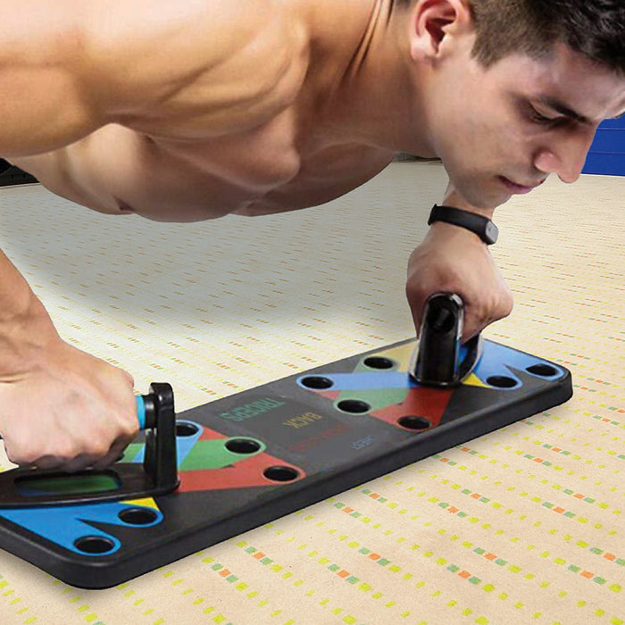 9 in1 Push Up Board Yoga Bands Fitness Workout Train Gym Exercise Pushup Stand